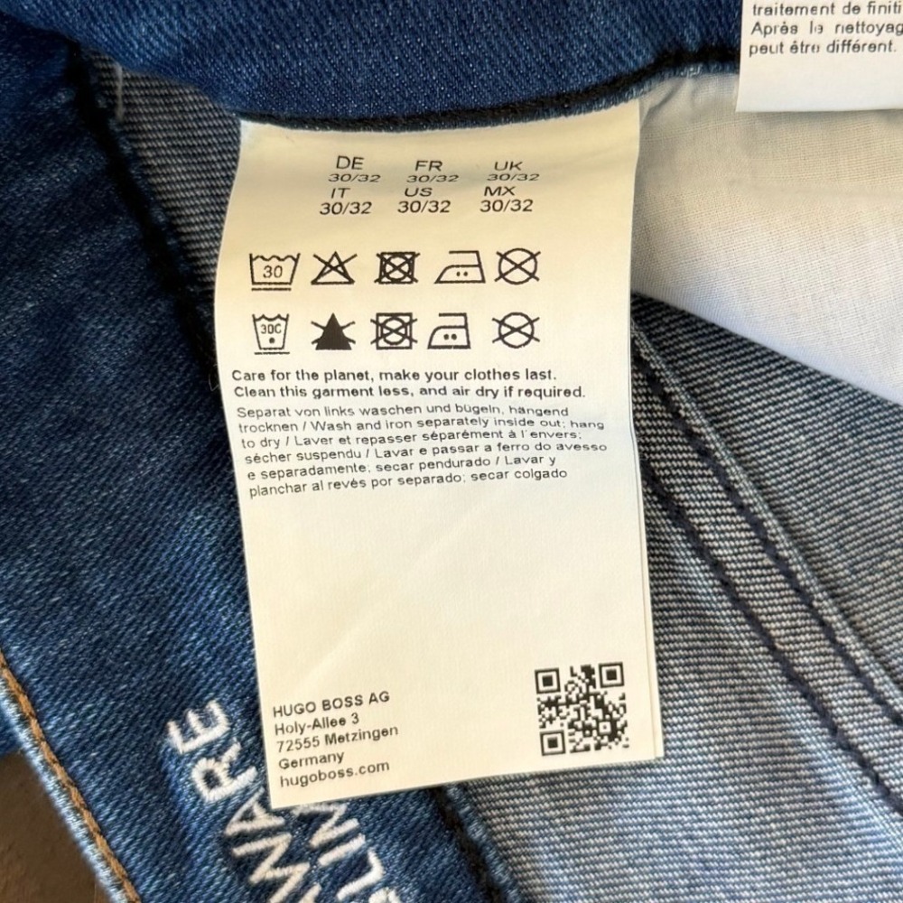 Hugo Boss Delaware Men's Slim Fit Mid Wash Jeans Size 30 - Picture 4 of 7